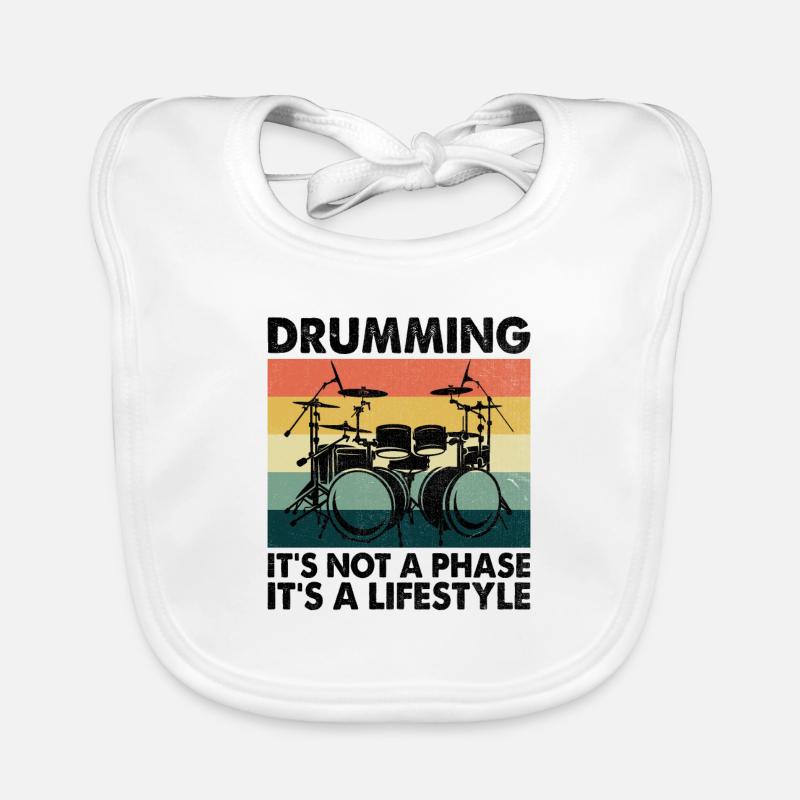 Drumming It's Not A Phase It's A Lifestyle Drum Dr Baby Bio-Lätzchen