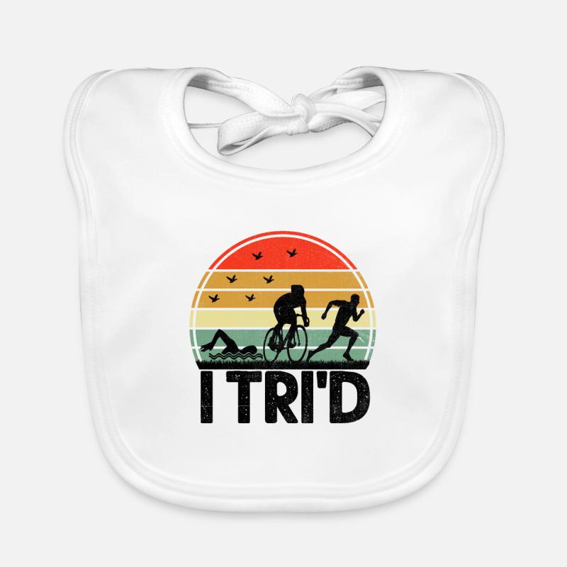 I Tri’d Triathlons Triathlon Natation Vélo Course Triathl Bavoir bio Bébé