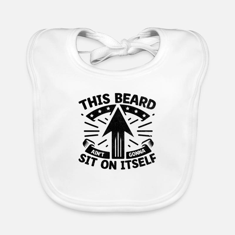Dieser Bart wird nicht auf sich selbst sitzen Gesichtsbehaarung Baby Bio-Lätzchen