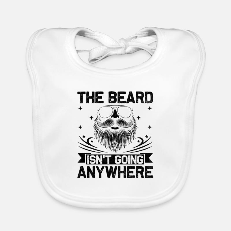 Der Bart geht nirgendwo hin Bärte Gesichtsbehaarung Baby Bio-Lätzchen