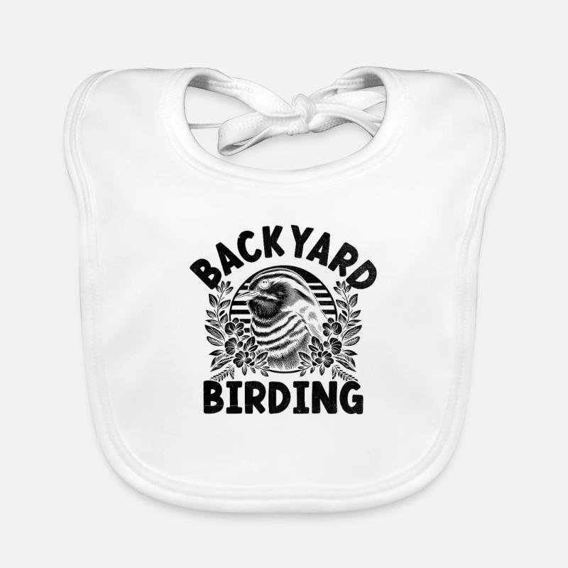 Backyard Birding Watching Birdwatching Birder Organic Baby Bibs