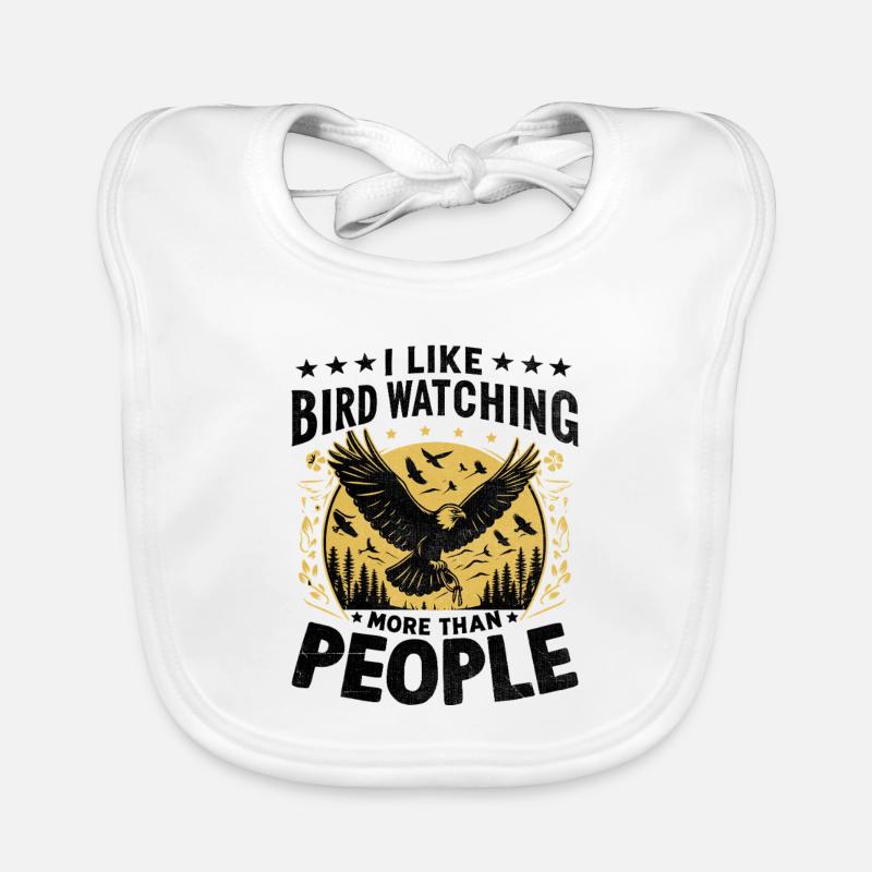 J’aime l’observation des oiseaux plus que les gens Birder Bavoir bio Bébé