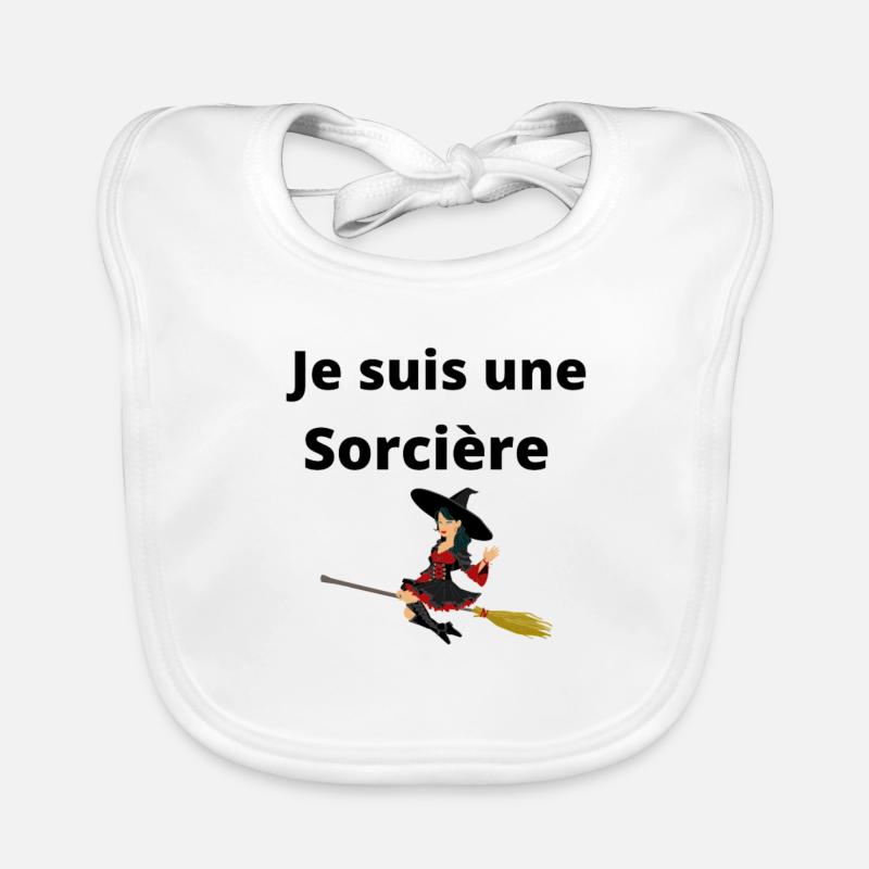 Je suis une sorcière Bavoir bio Bébé