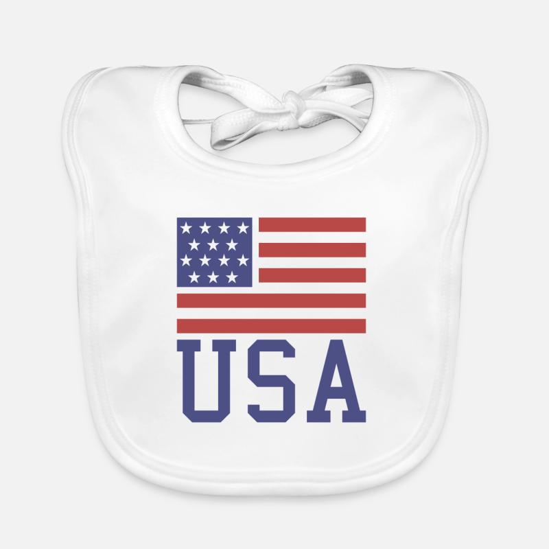 Drapeau américain Bavoir bio Bébé