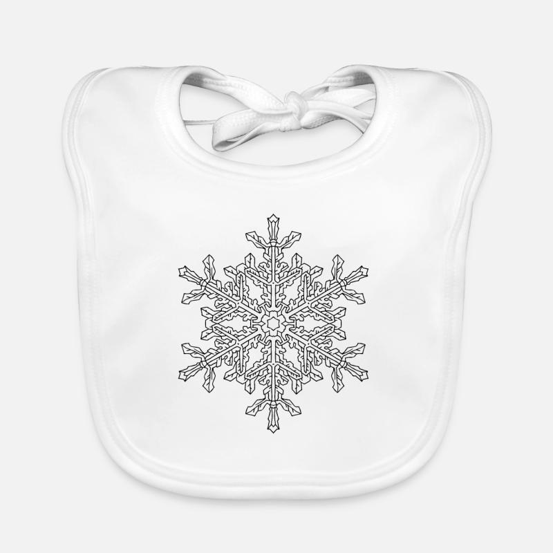 Mandala flocon de neige Bavoir bio Bébé