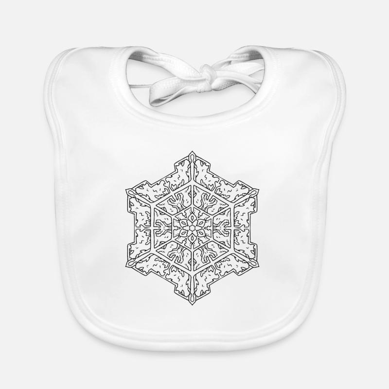 Mandala flocon de neige Bavoir bio Bébé
