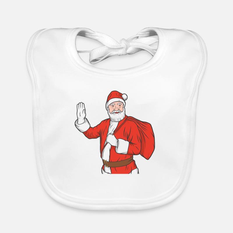 Weihnachtsmann Baby Bio-Lätzchen