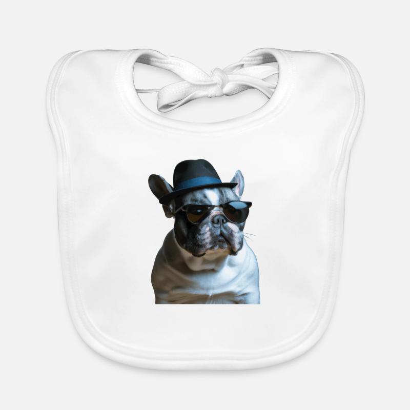 Mignon tyran de style mafia français bouledogue Bavoir bio Bébé