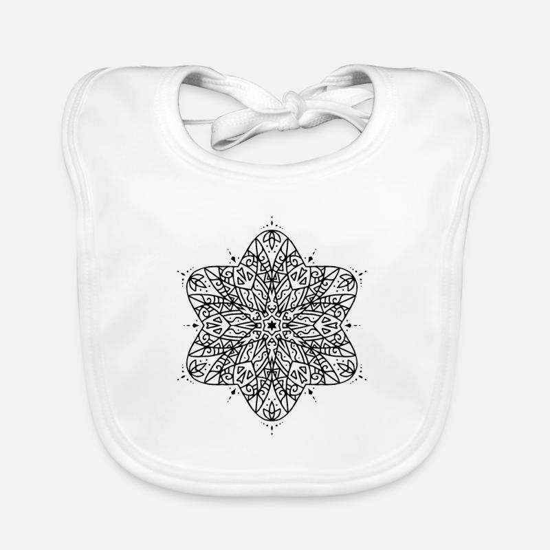 Blumen Mandala Baby Bio-Lätzchen