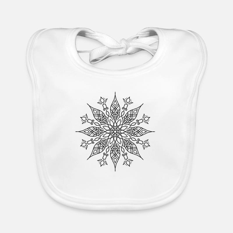 Fleurs Mandala Bavoir bio Bébé