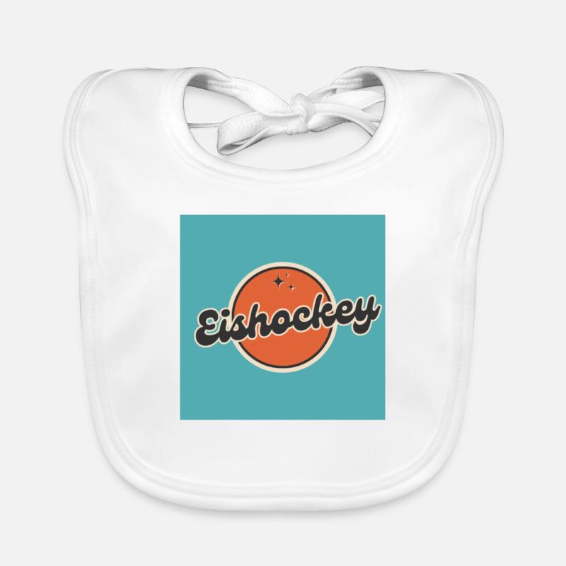 Orange and Dark Gray Retro Apparel eishockey Baby Bio-Lätzchen