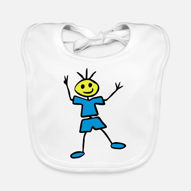 Strichmännchen Baby Bio-Lätzchen