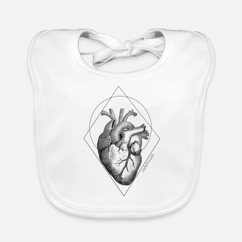 Anatomisches Herz Baby Bio-Lätzchen