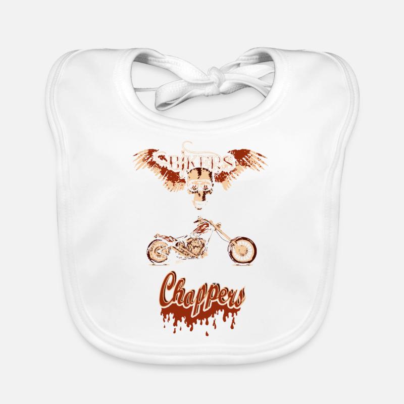 chopper bis - Bavoir bio Bébé - blanc