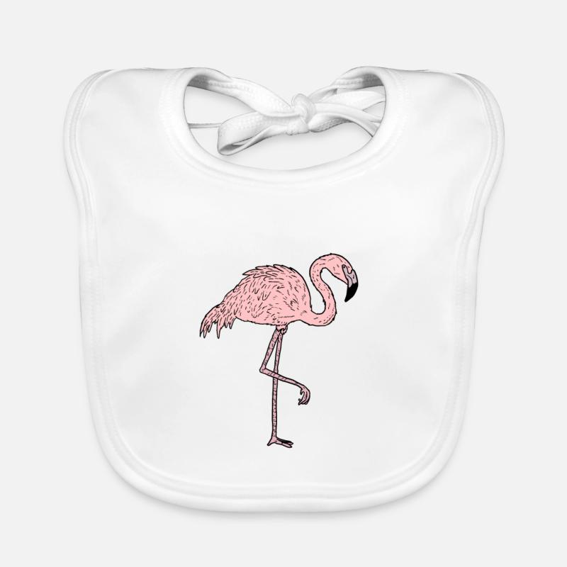 Flamingo - Comicstyle Baby Bio-Lätzchen