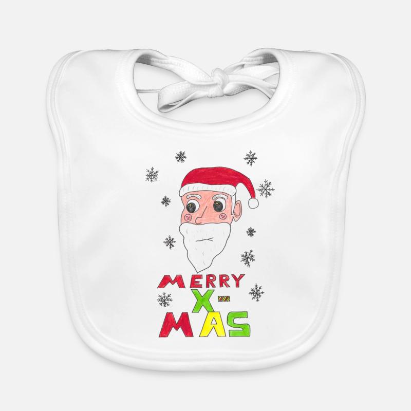 Weihnachtsmann Merry X-MAS Baby Bio-Lätzchen