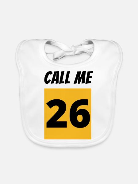Call Me 26 - Baby Bio-Lätzchen - Weiß - Vorne