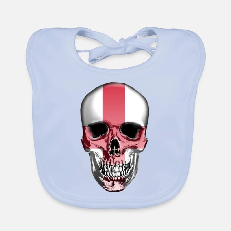 Englisch Schädel Baby Bio-Lätzchen