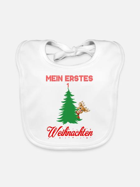 Weihnachten - Baby Bio-Lätzchen - Weiß