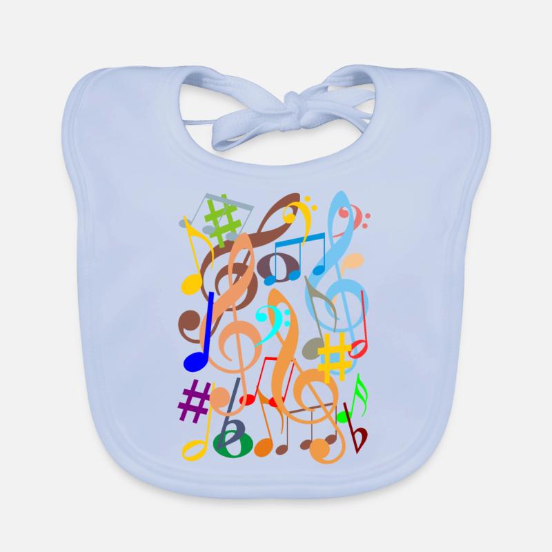 Musical Notes Organic Baby Bibs