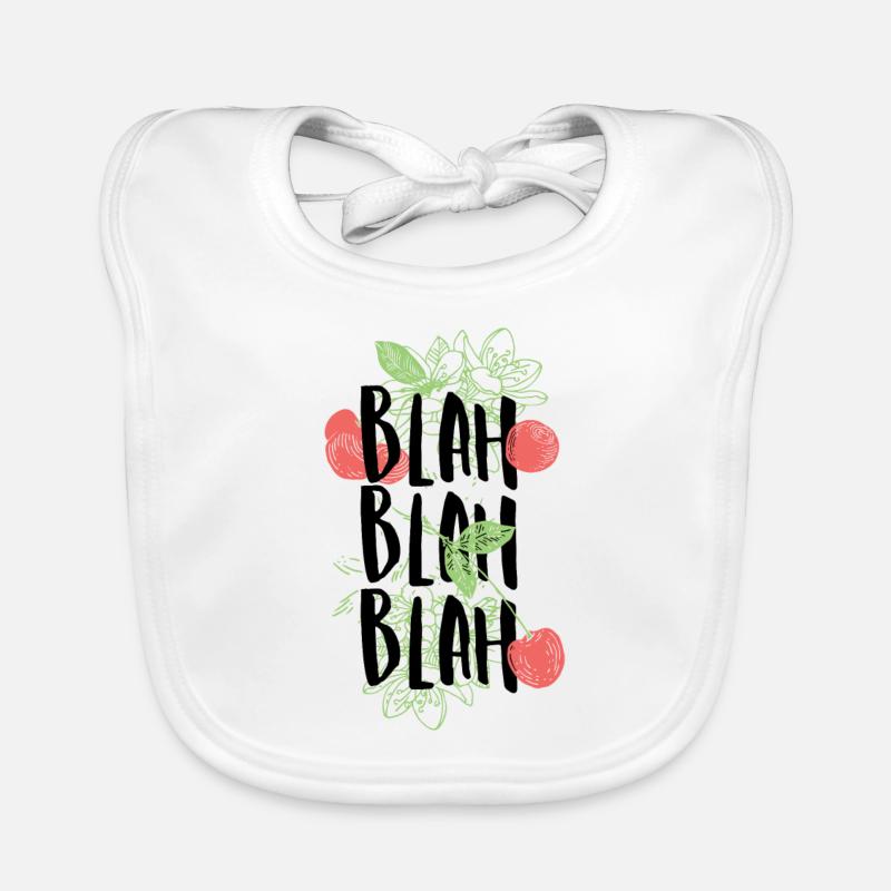 Idée cadeau fleurs et fleurs Blah Blah Bavoir bio Bébé