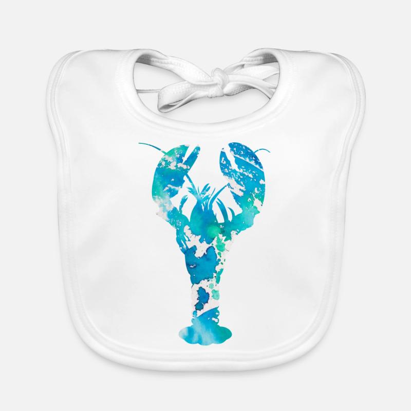 Homard - Bavoir bio Bébé - blanc
