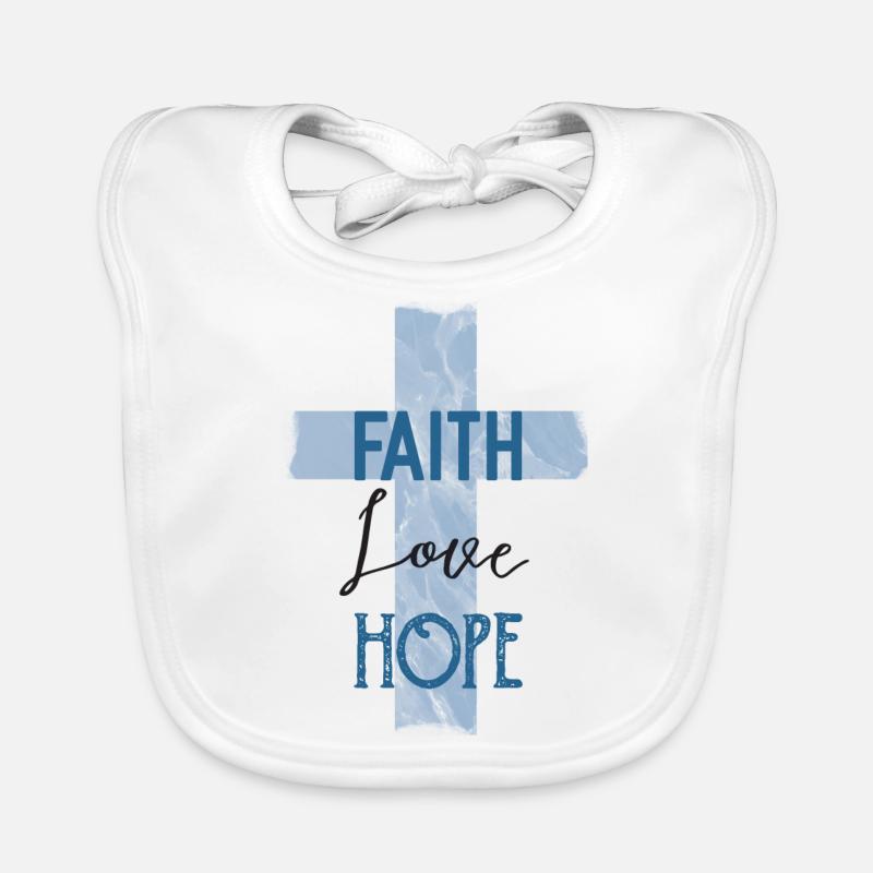 Glaube Liebe Hoffnung Konfirmation Geschenk Baby Bio-Lätzchen