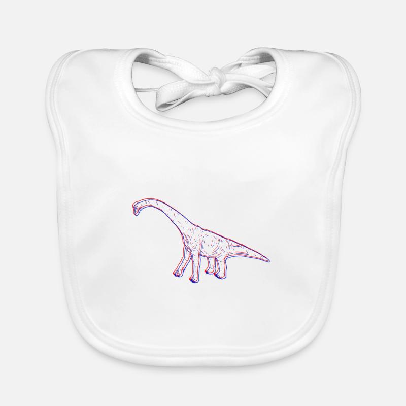 Diplodocus 3D Organic Baby Bibs