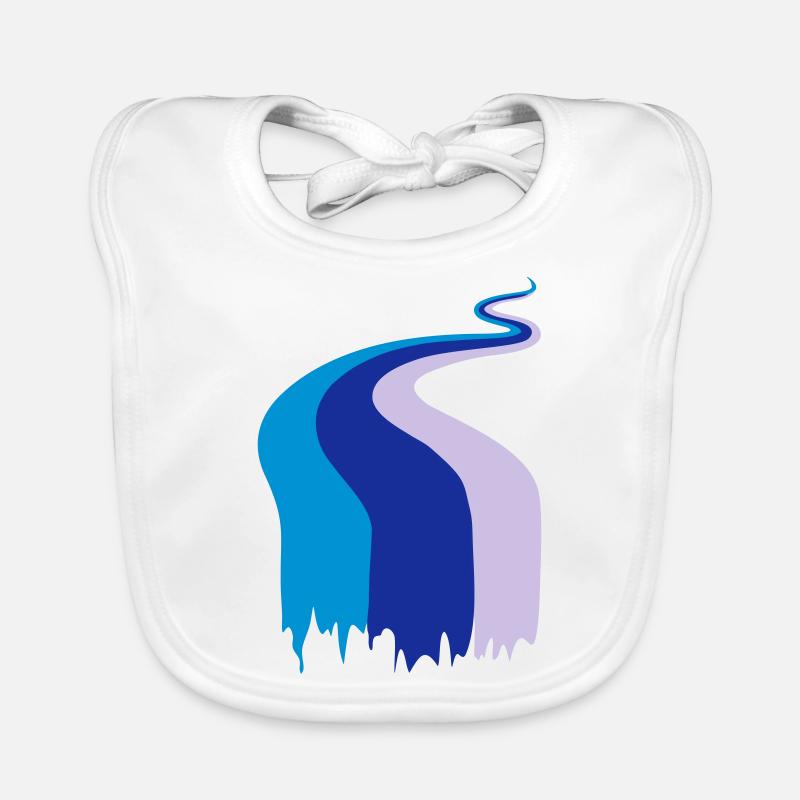 river, stream, colors Organic Baby Bibs