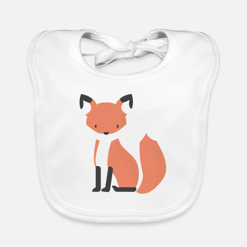 Fox Renard - Bavoir bio Bébé - blanc