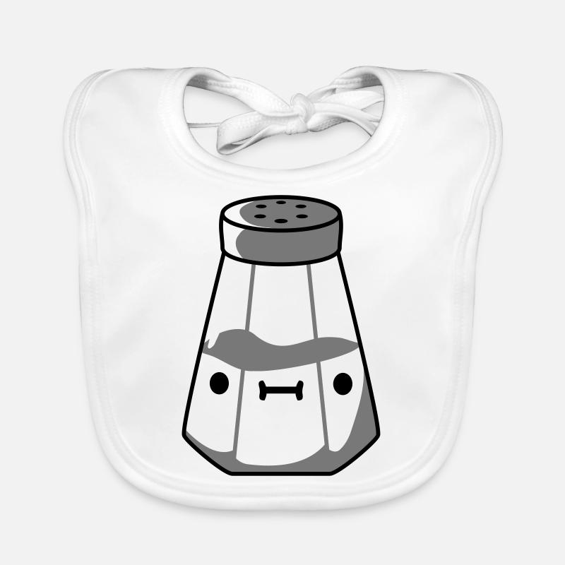 Salt shaker with face Organic Baby Bibs