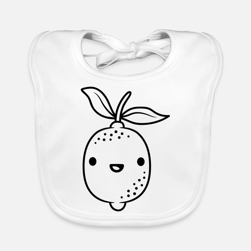 Cartoon kawaii lemon Organic Baby Bibs