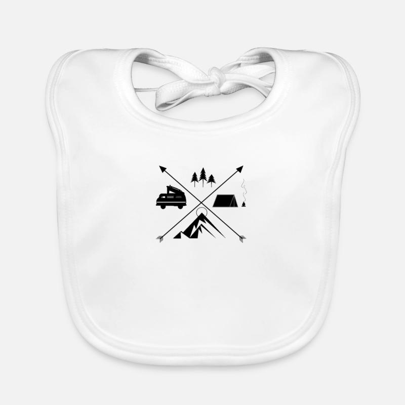 Camping compass Organic Baby Bibs