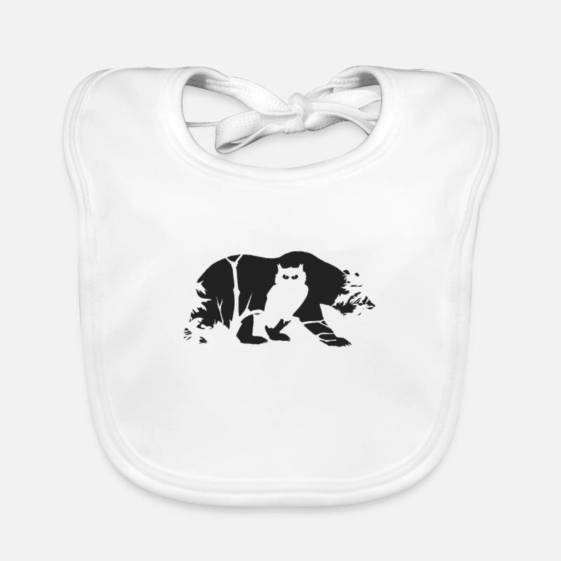 Ours - Chouette - Nature Bavoir bio Bébé