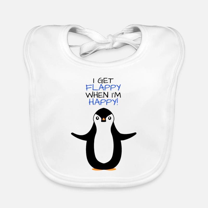 A happy penguin Organic Baby Bibs