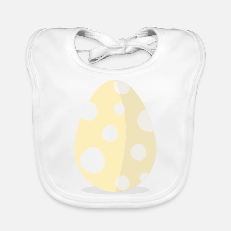 Œufs de Pâques jaune avec des points Bavoir bio Bébé