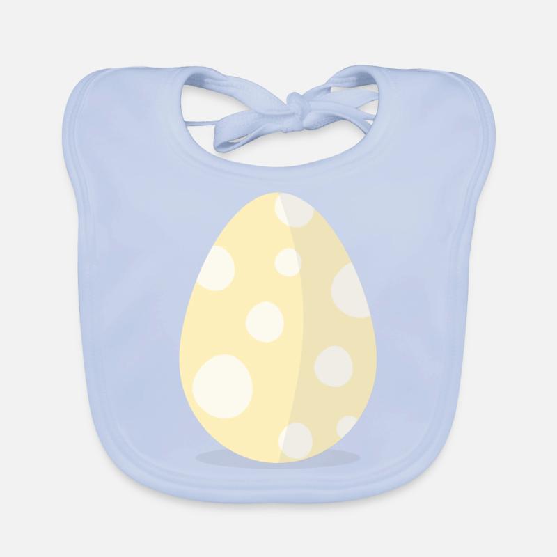 Easter egg yellow with dots Organic Baby Bibs