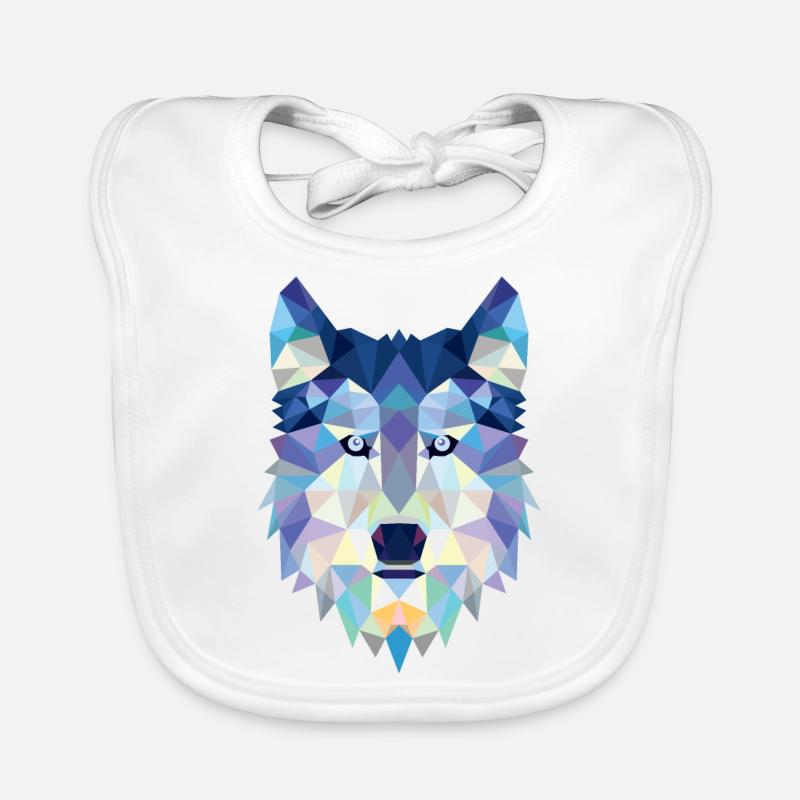 Wolf Wolfskopf graphique Meute loups idée cadeau Bavoir bio Bébé