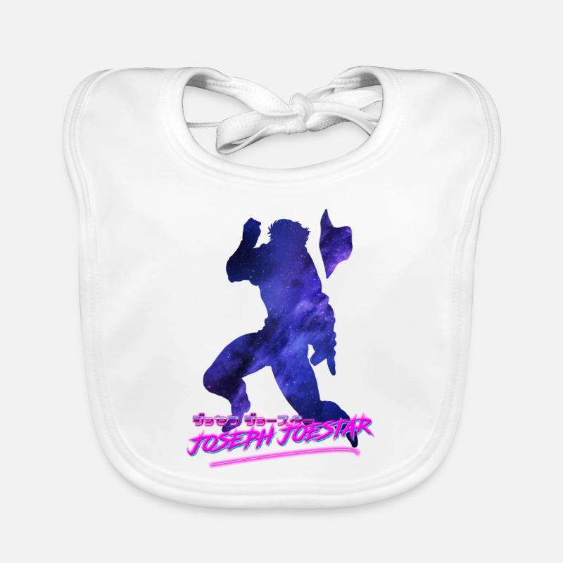 Joseph Joestar Outrun - Bavoir bio Bébé - blanc