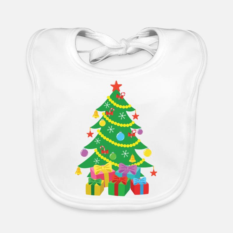 Weihnachtsbaum Baby Bio-Lätzchen