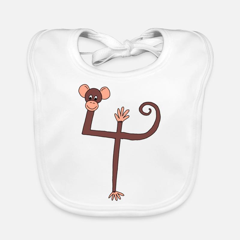 Äffchen 4 Baby Bio-Lätzchen