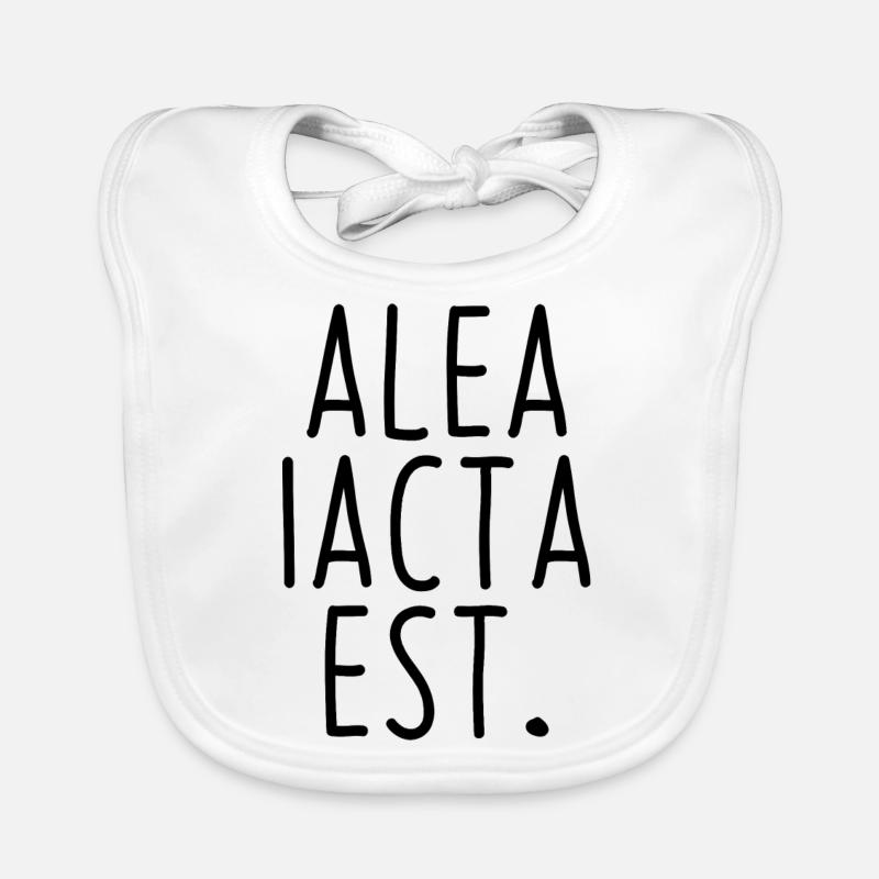 alea iacta est die sont cast Latin langue Bavoir bio Bébé