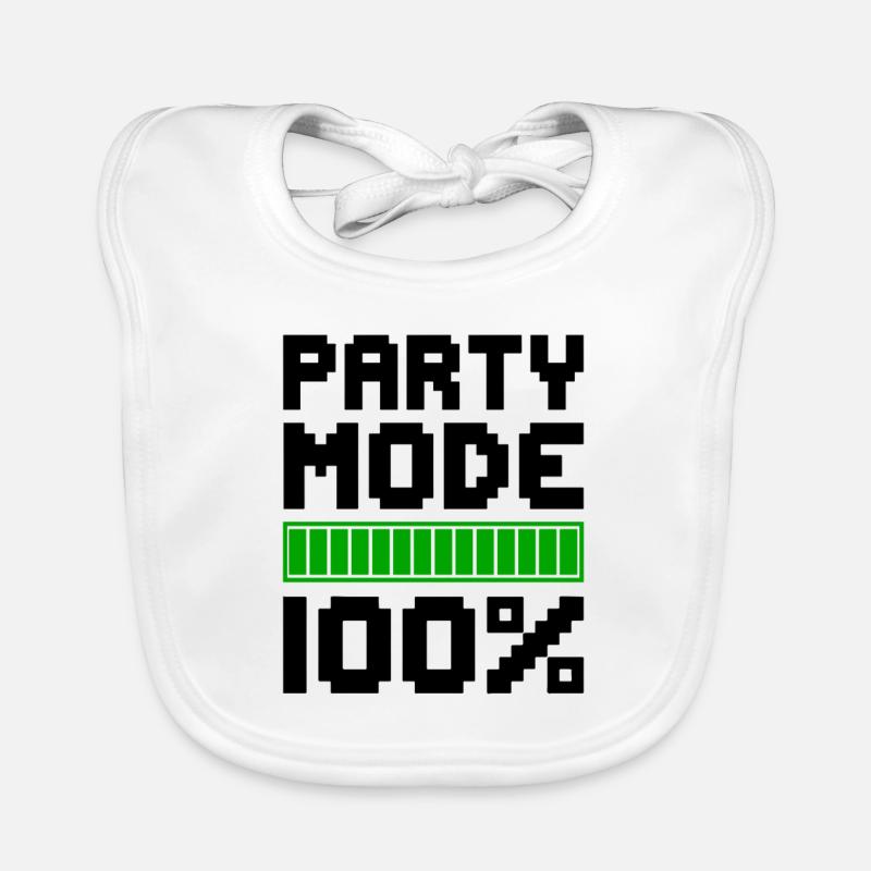 PARTY MODE 100% Celebrating Fun Organic Baby Bibs