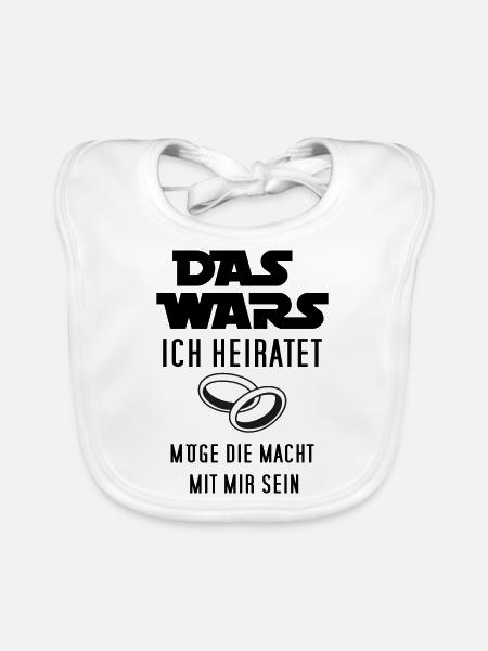 das wars - ich heiratet - Baby Bio-Lätzchen - Weiß - Vorne