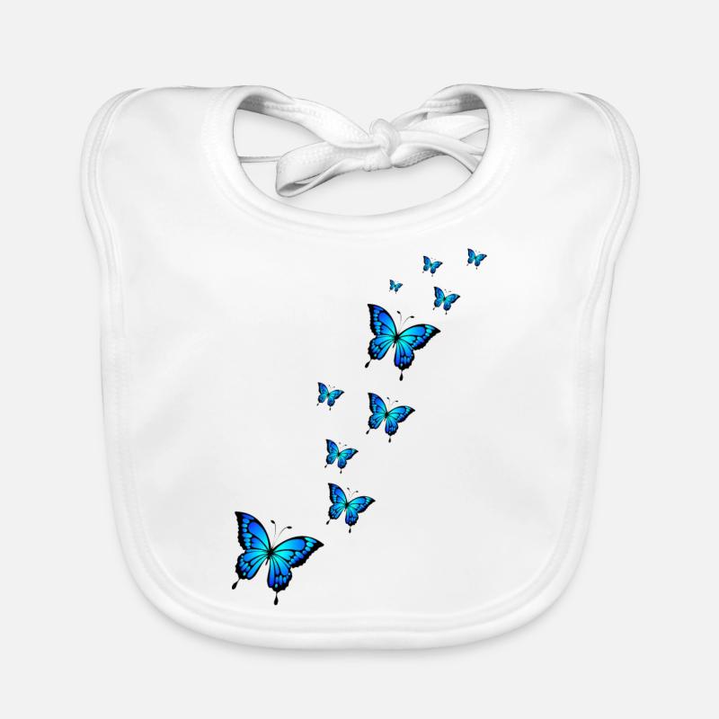 papillon bleu Bavoir bio Bébé