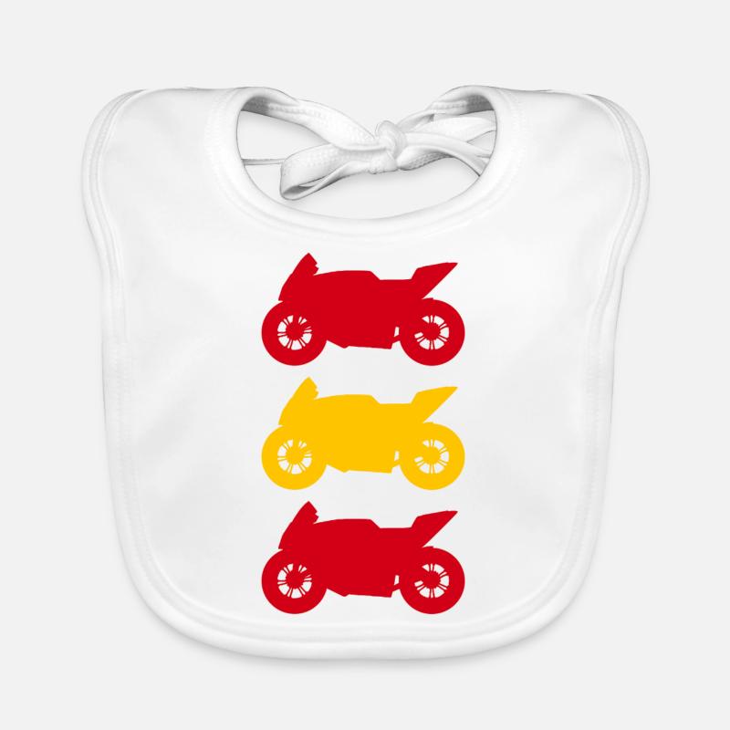 Drapeau moto Espagne Bavoir bio Bébé