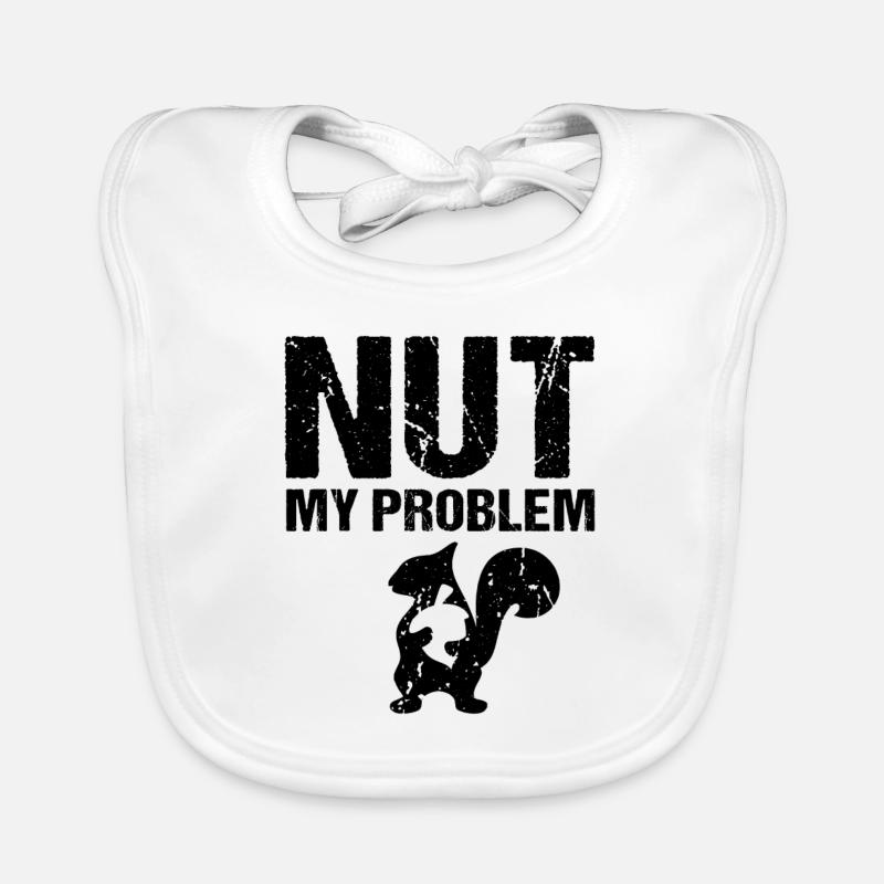 Nut My Problem Squirrel Organic Baby Bibs