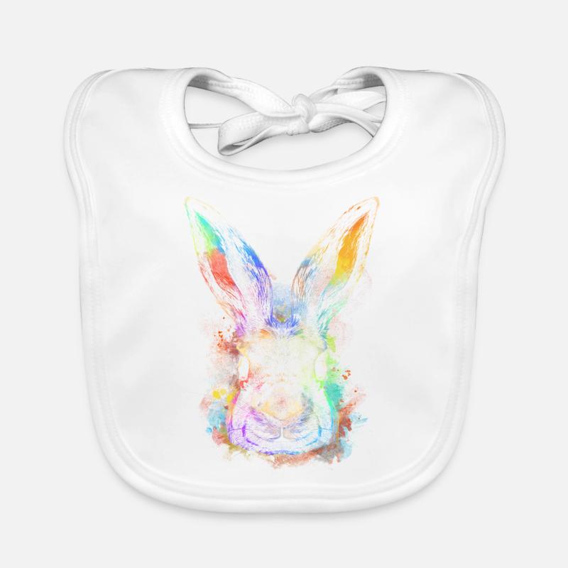 Colorful Rabbit Rabbit Face Rammler Rabbit Rabbit Breeding Organic Baby Bibs