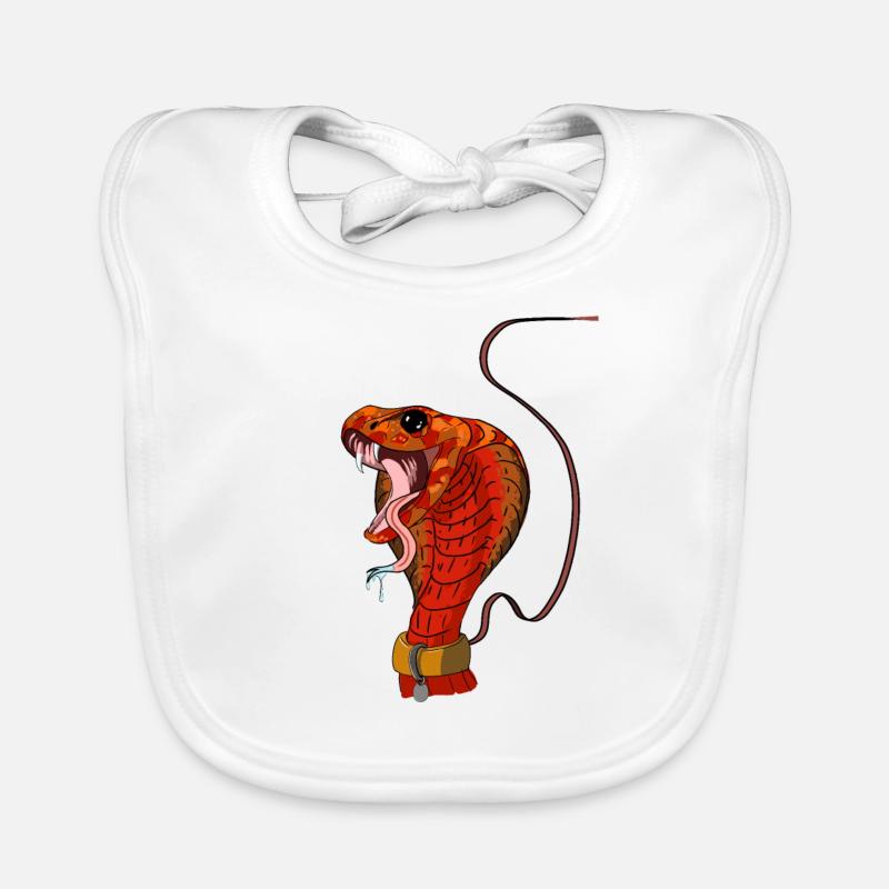 Cobra on a leash Organic Baby Bibs