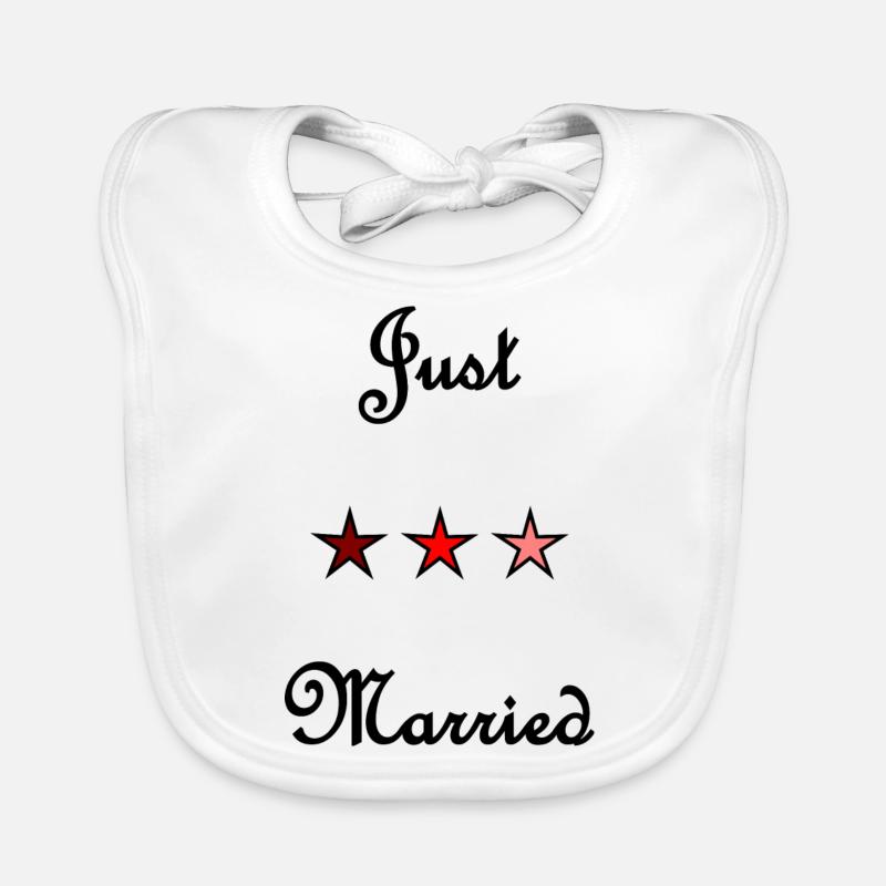 JUST MARRIED. VIVE LES MARIES. EVJF Bavoir bio Bébé